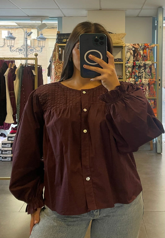 Camisa Cristina Burdeos