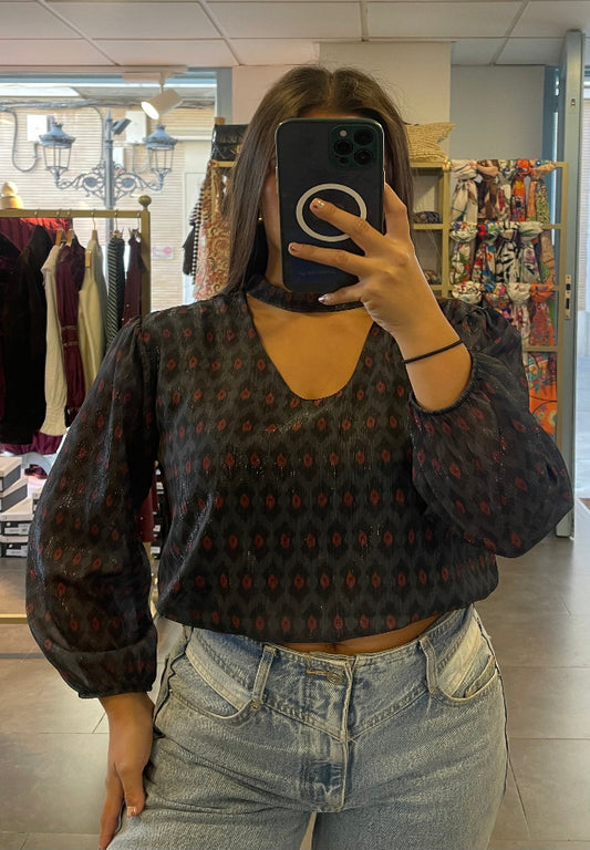 Blusa Gasa Gris