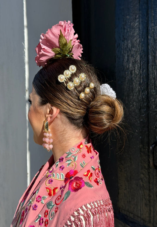 Peinecillo Rocío blanco perla