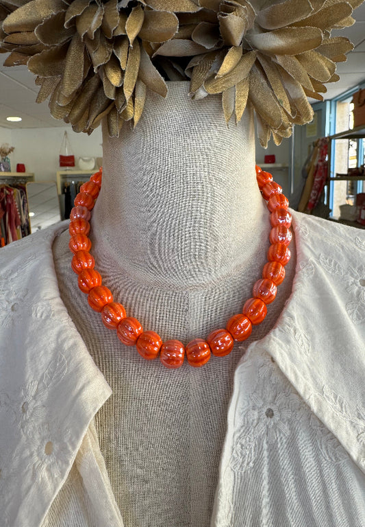 collar bolas naranja