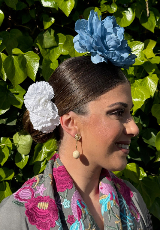 Pendiente Triana beige