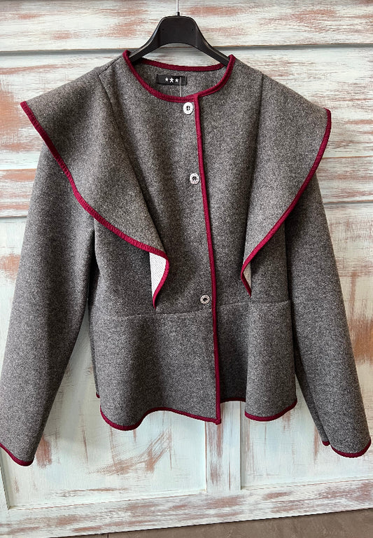 Chaqueta Gris Volante