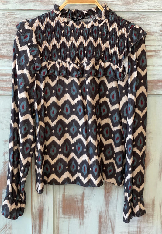 Blusa Lola Azul y Negra