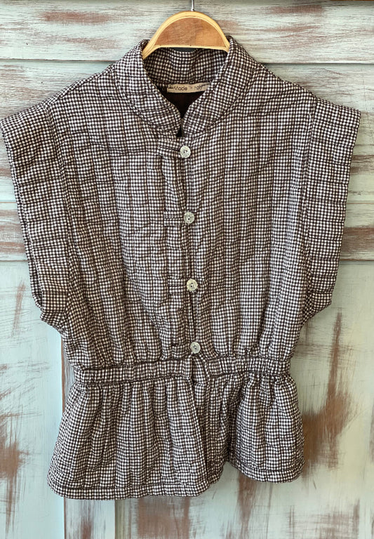 Chaleco Vichy Marrón