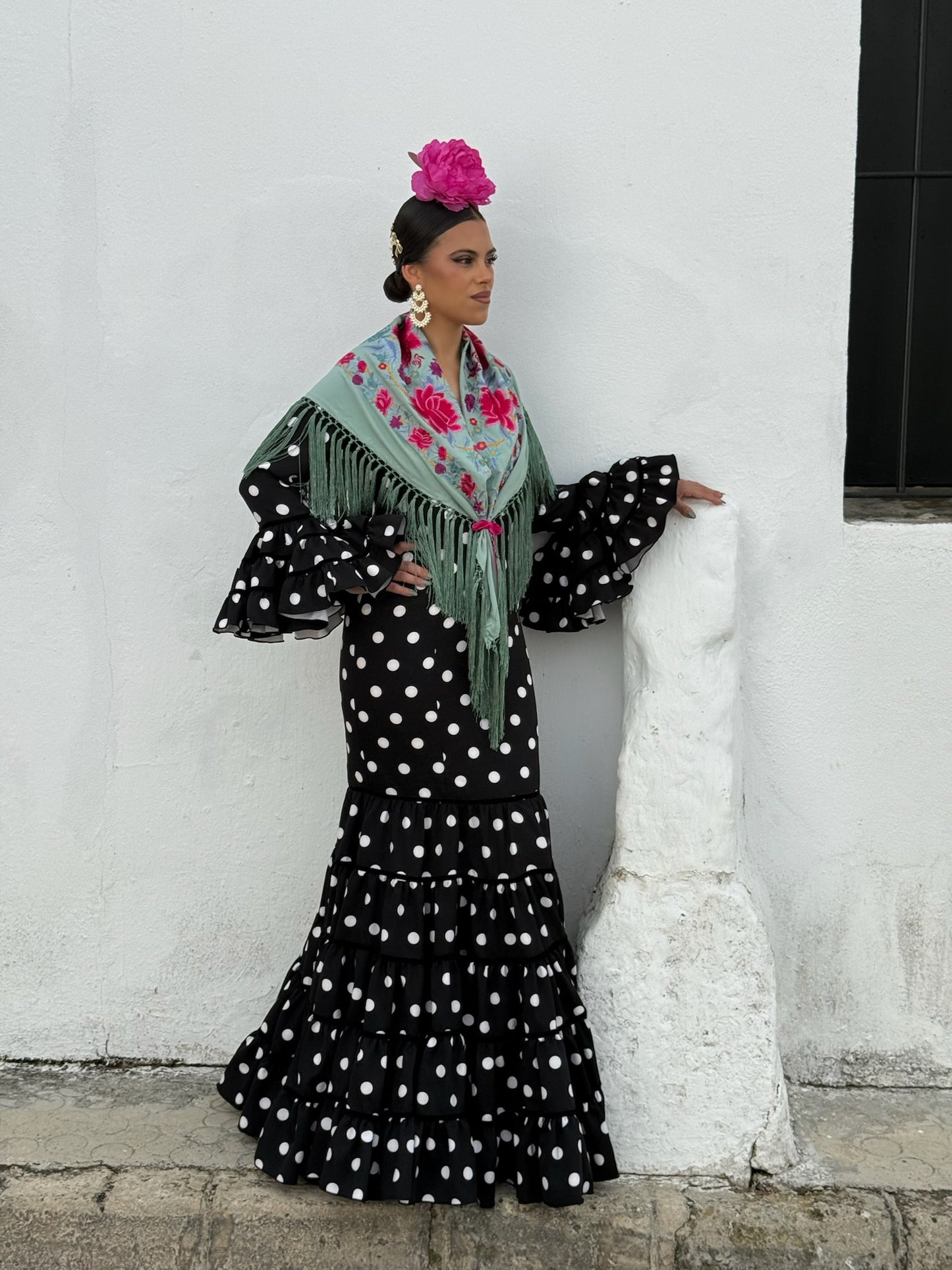 Traje flamenca Écija negro