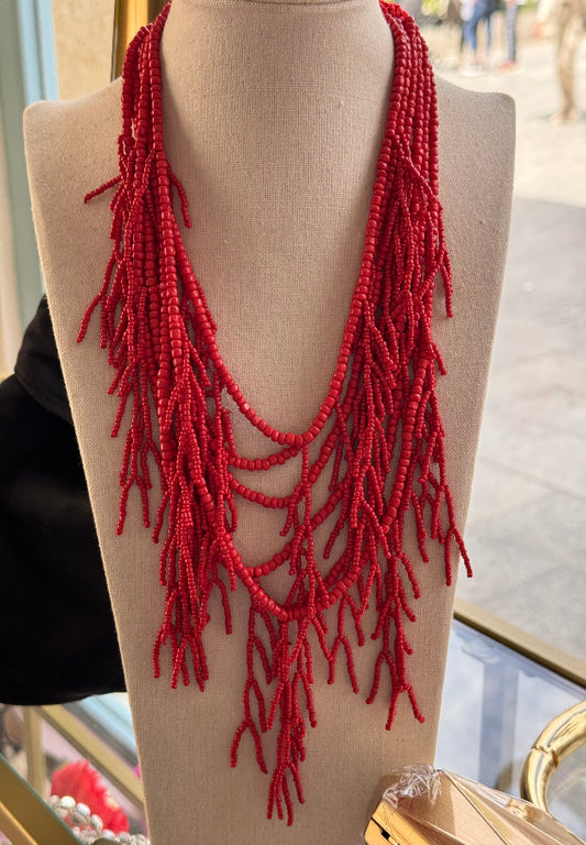 Collar Algas rojo