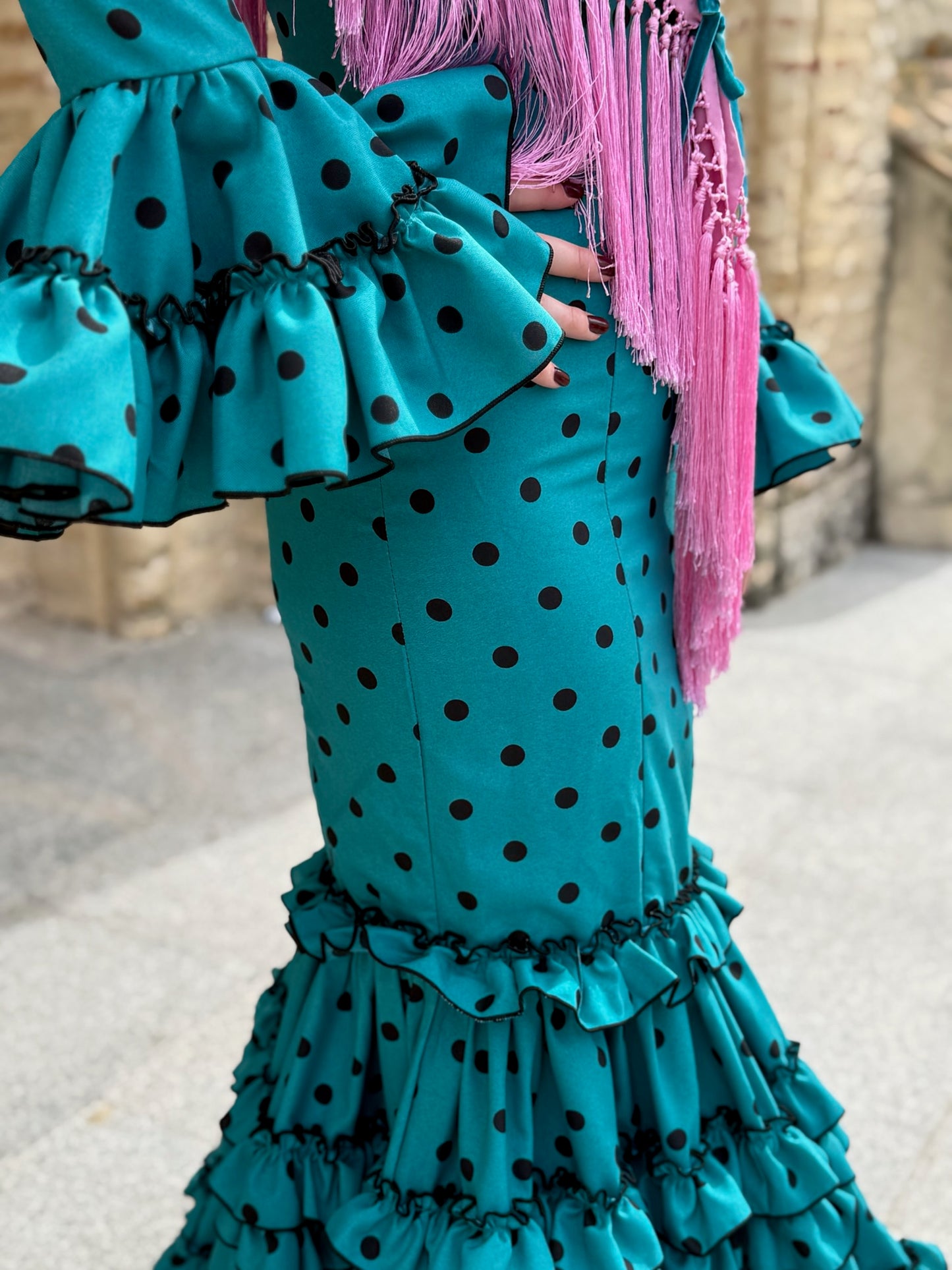 Traje flamenca Granada verde