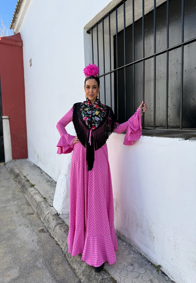 Traje Flamenca Almería Rosa