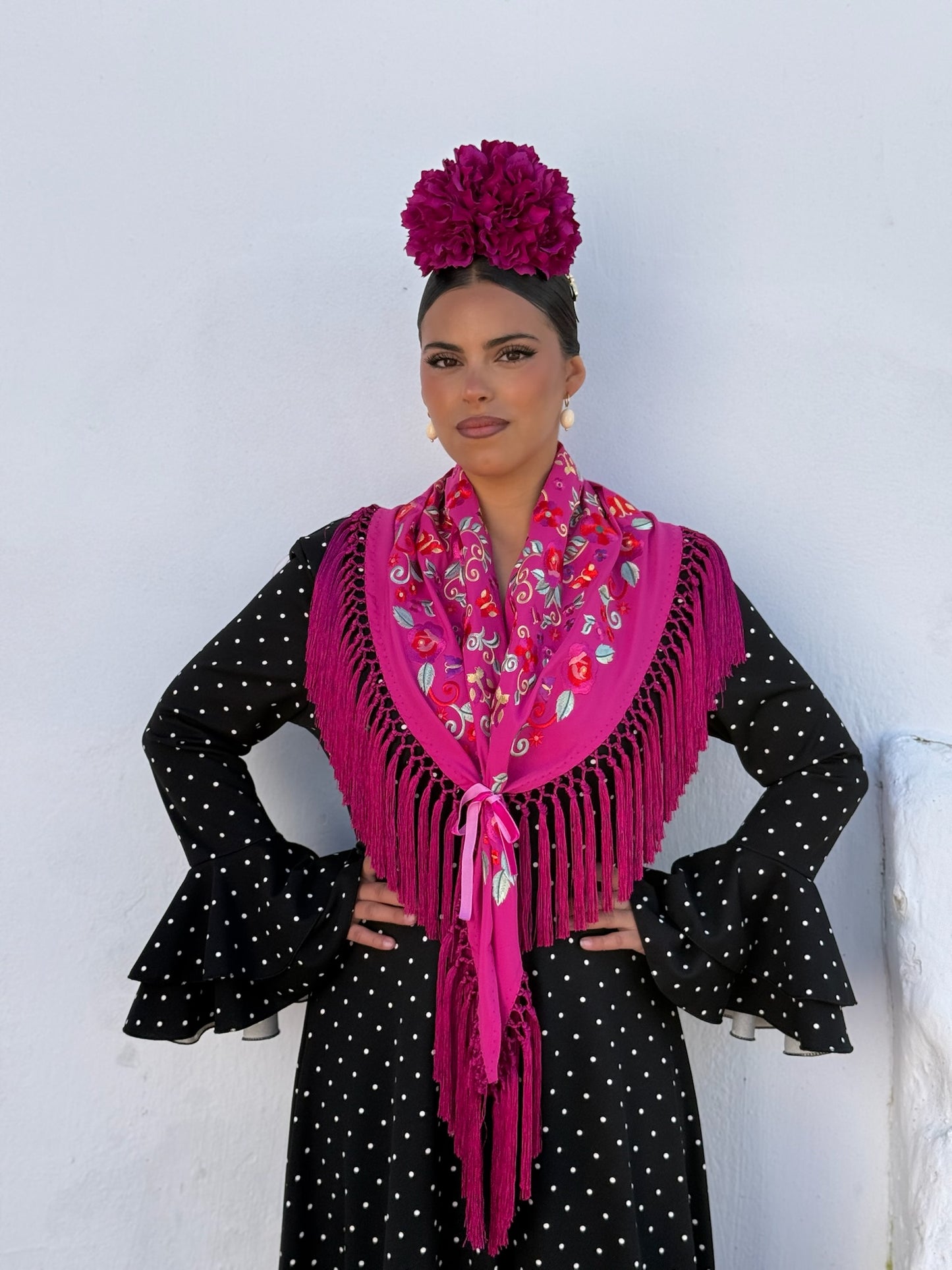 Traje Flamenca Almería Negro