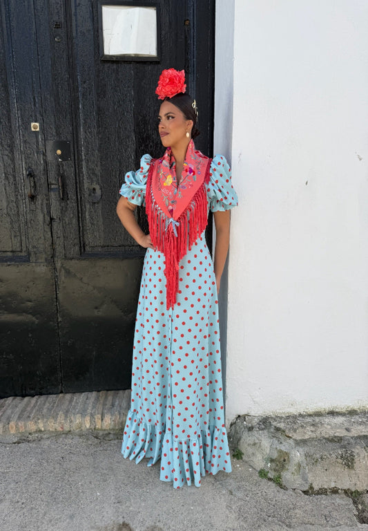 Bata Córdoba celeste y naranja