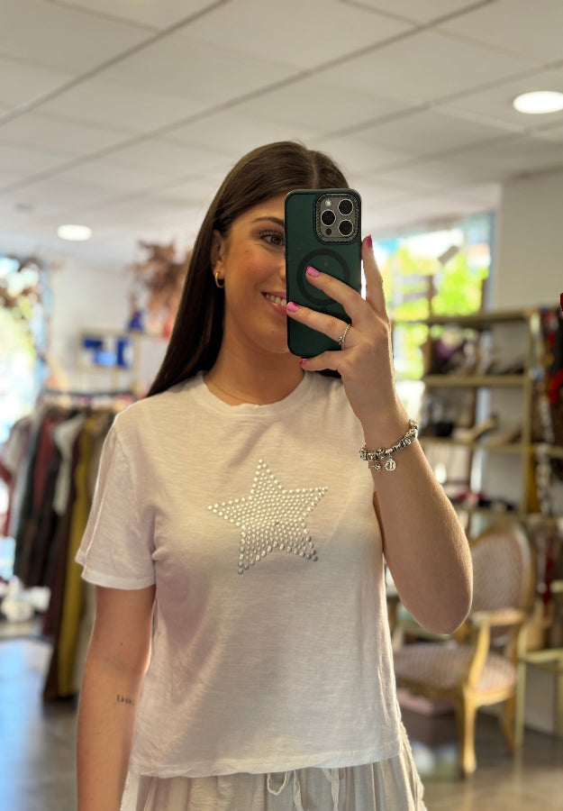 Camiseta estrella blanca