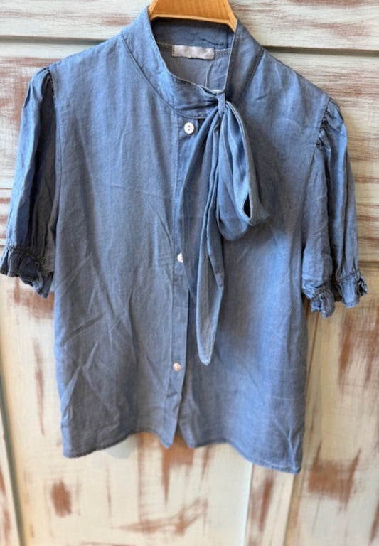 Camisa Vaquera Manga Corta