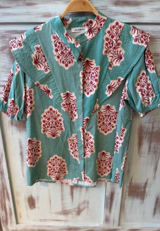 Camisa Estampada Verde