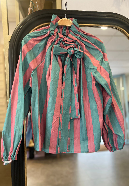 Blusa Cataleya Verde y Rosa