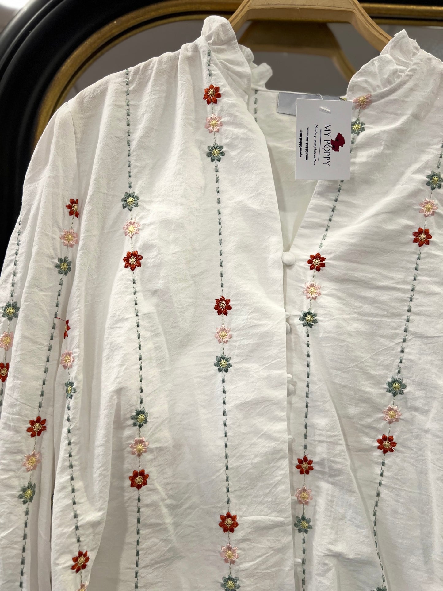 Blusa Blanca Estampada