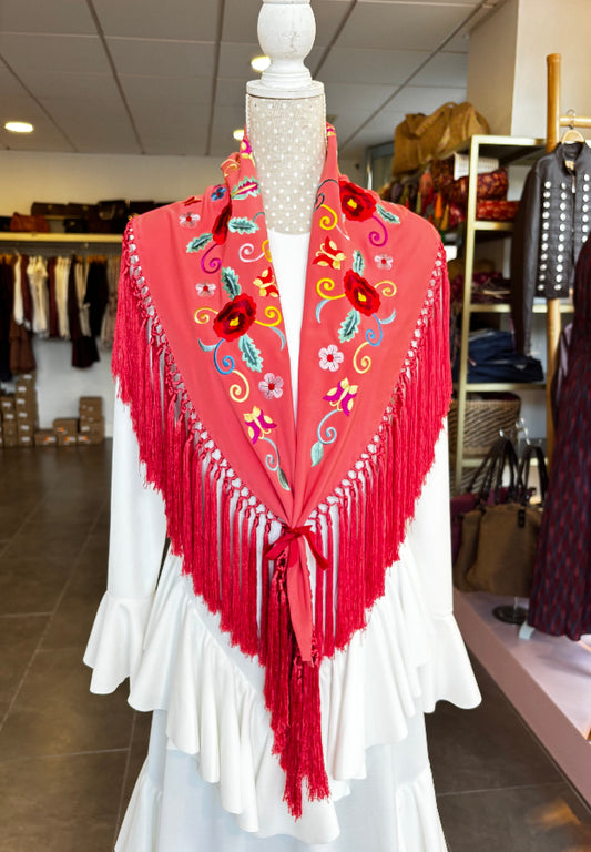 Mantón Granada Coral