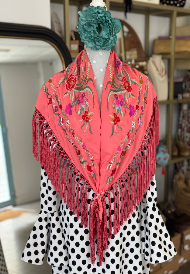 Mantón Lucia Coral