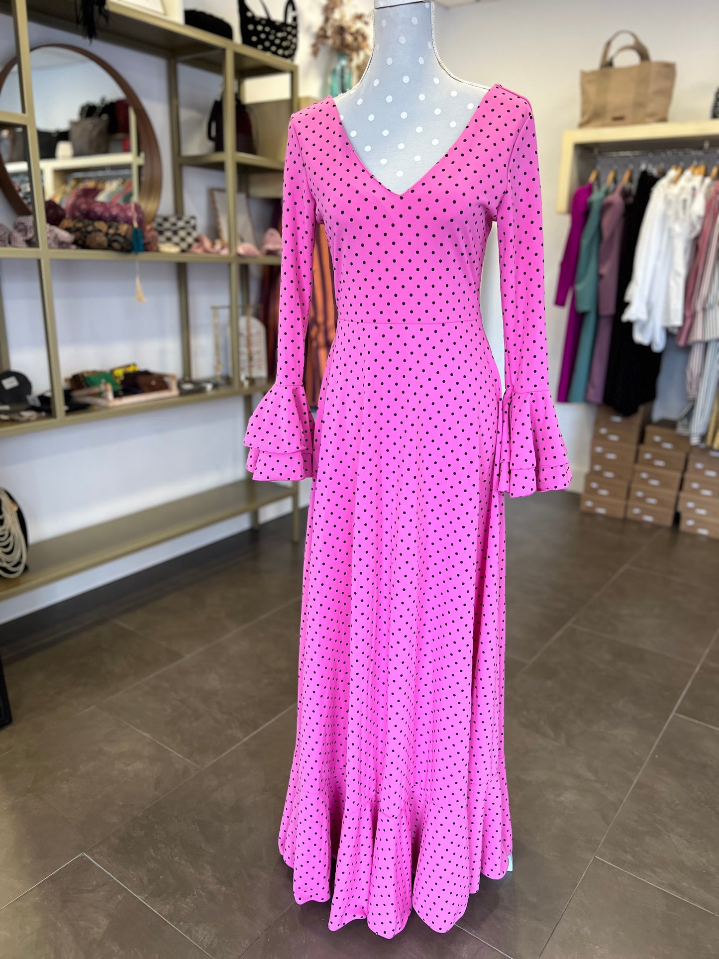Traje Flamenca Almería Rosa