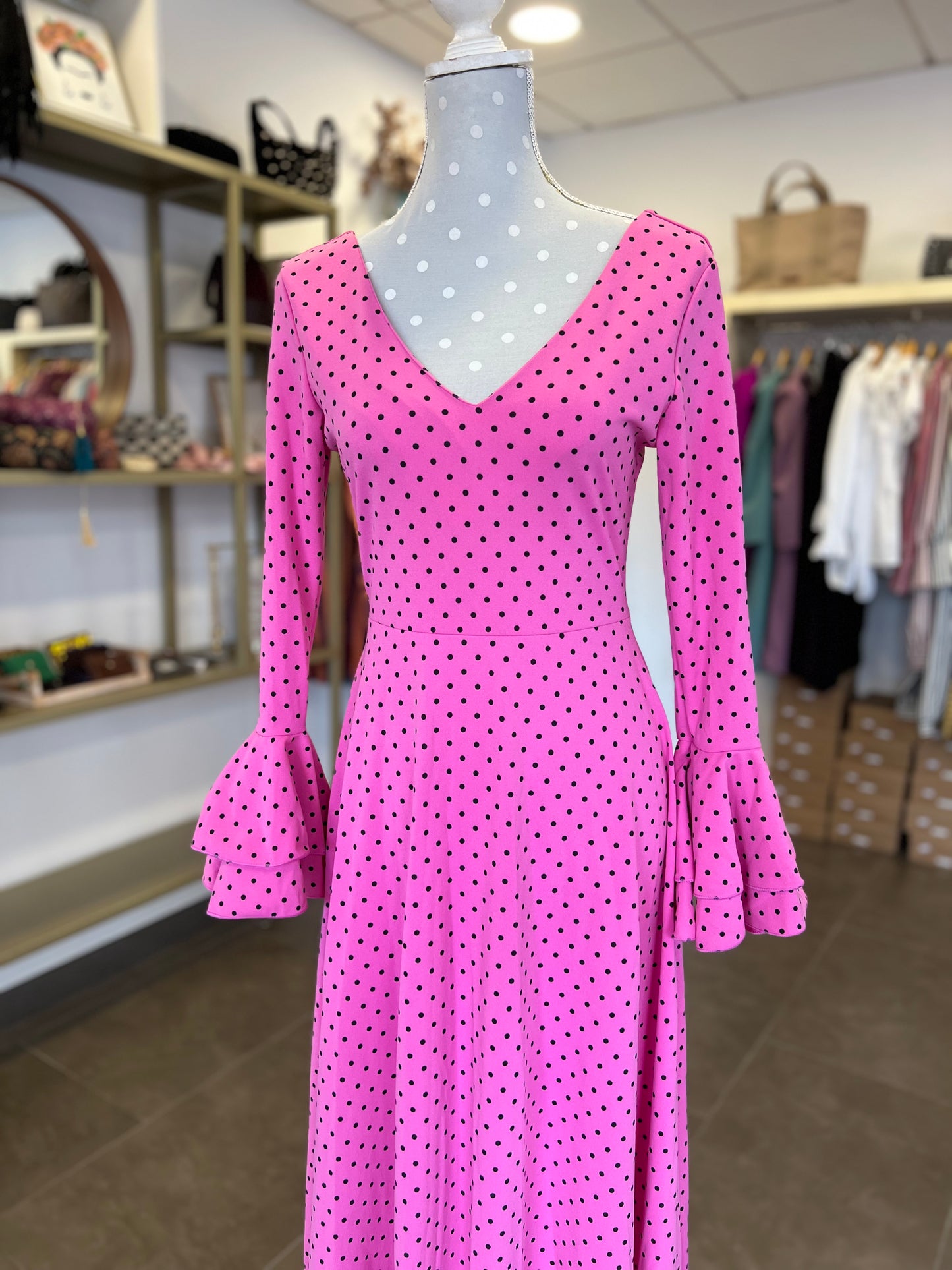 Traje Flamenca Almería Rosa