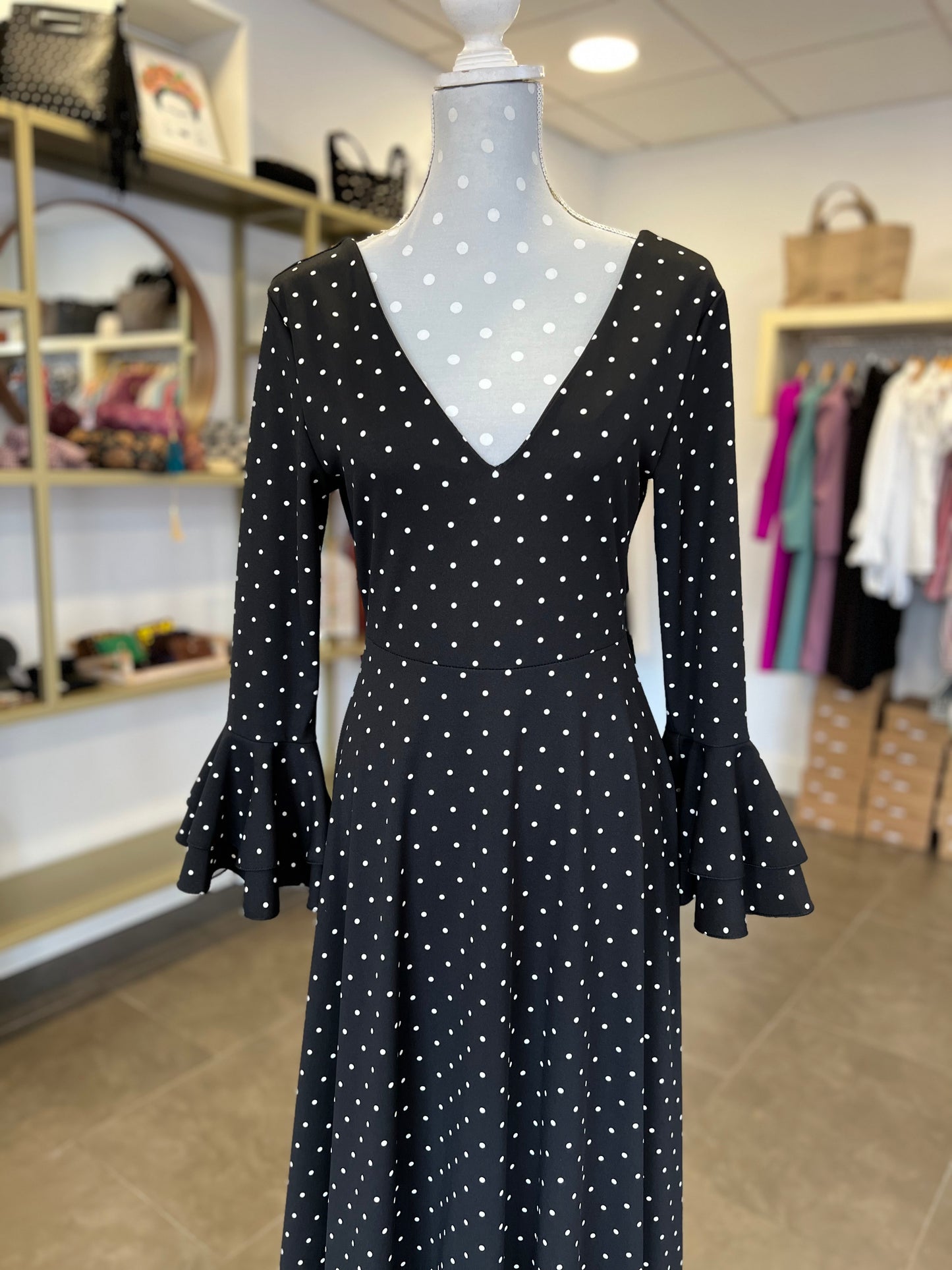 Traje Flamenca Almería Negro