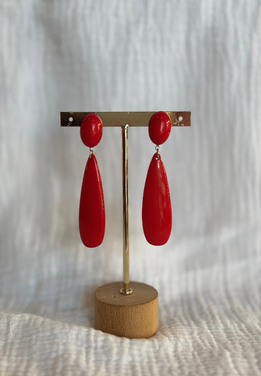 Pendiente Rocío rojo
