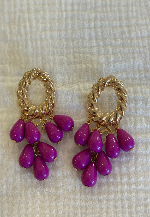 Pendiente Candela Morado