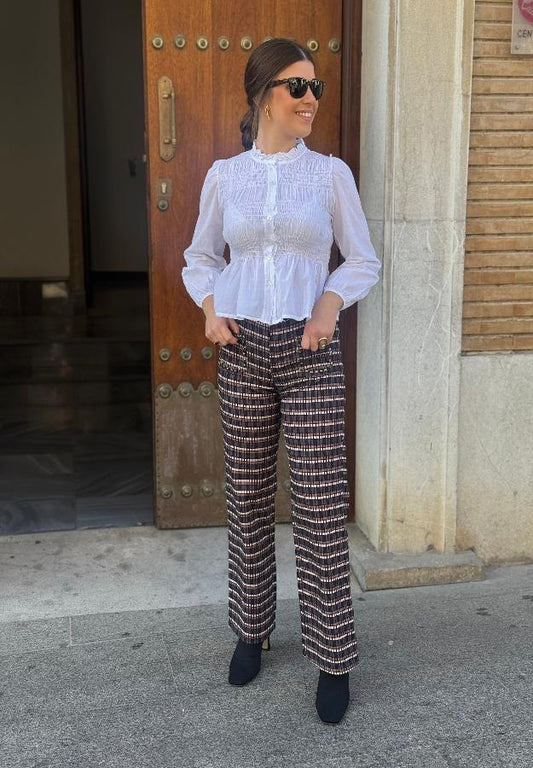 Pantalón cuadros azul