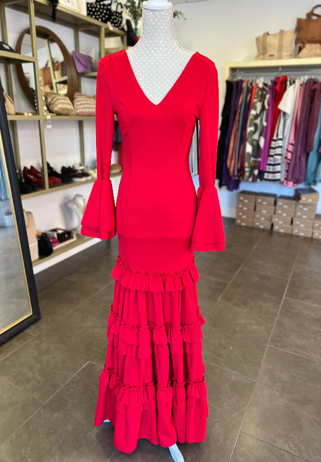 Traje Flamenca Irene Rojo