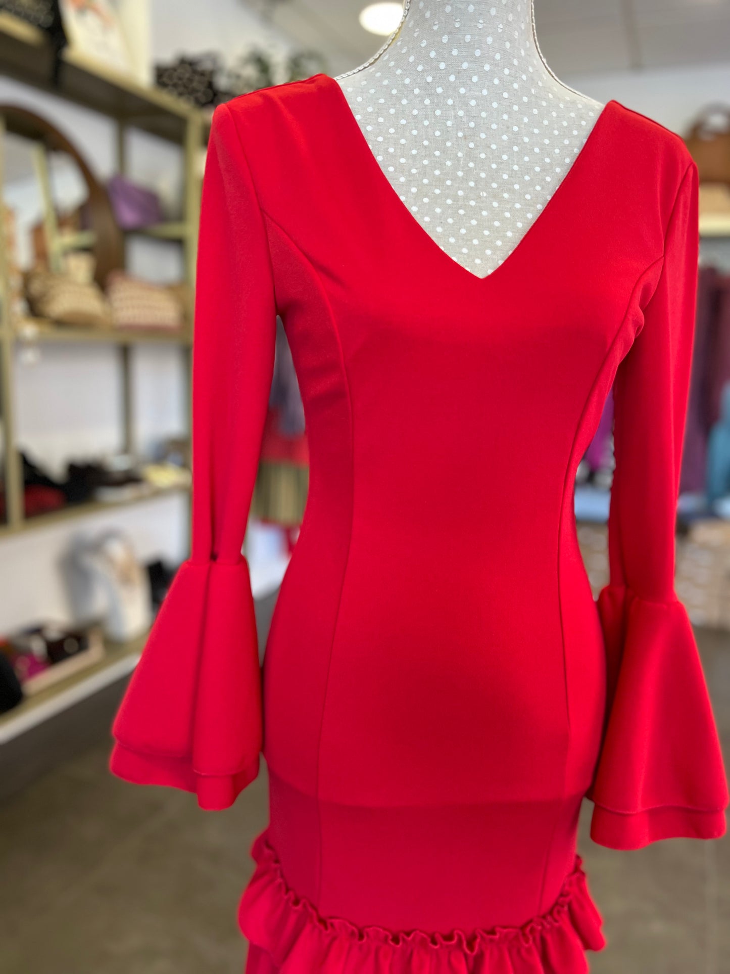 Traje Flamenca Irene Rojo
