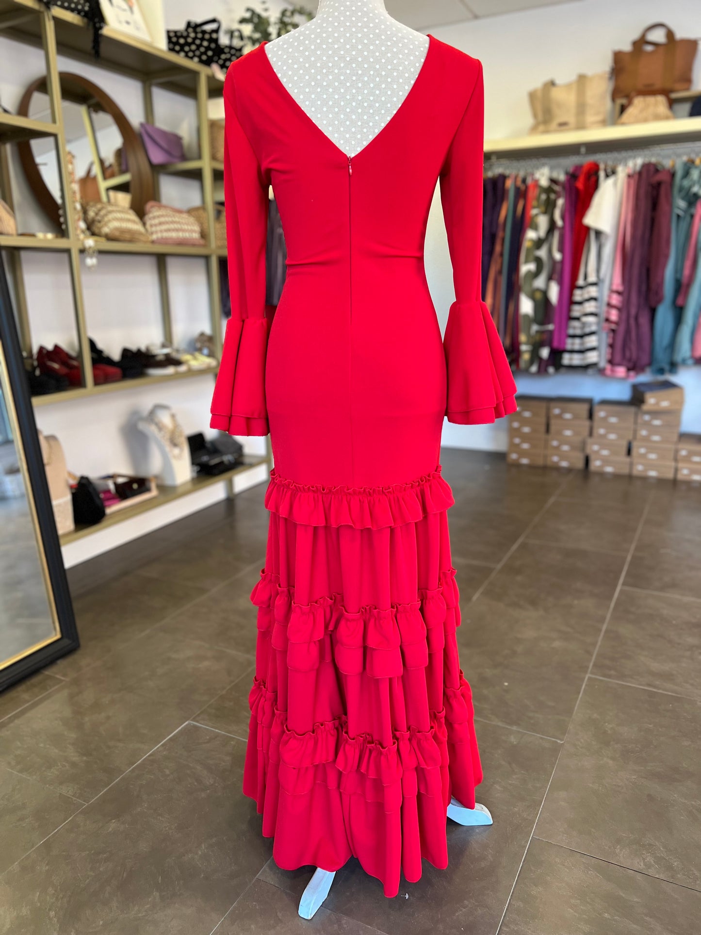 Traje Flamenca Irene Rojo