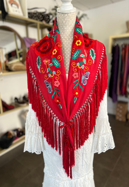 Mantón Celia Rojo