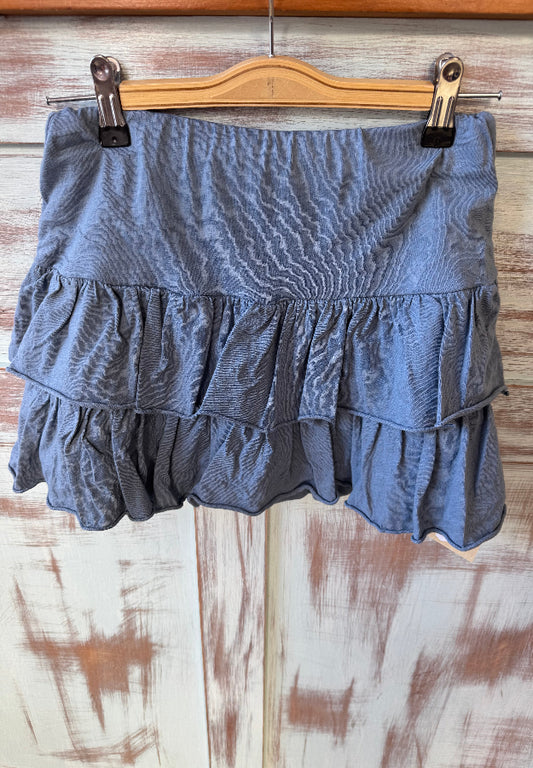 Falda volante azul