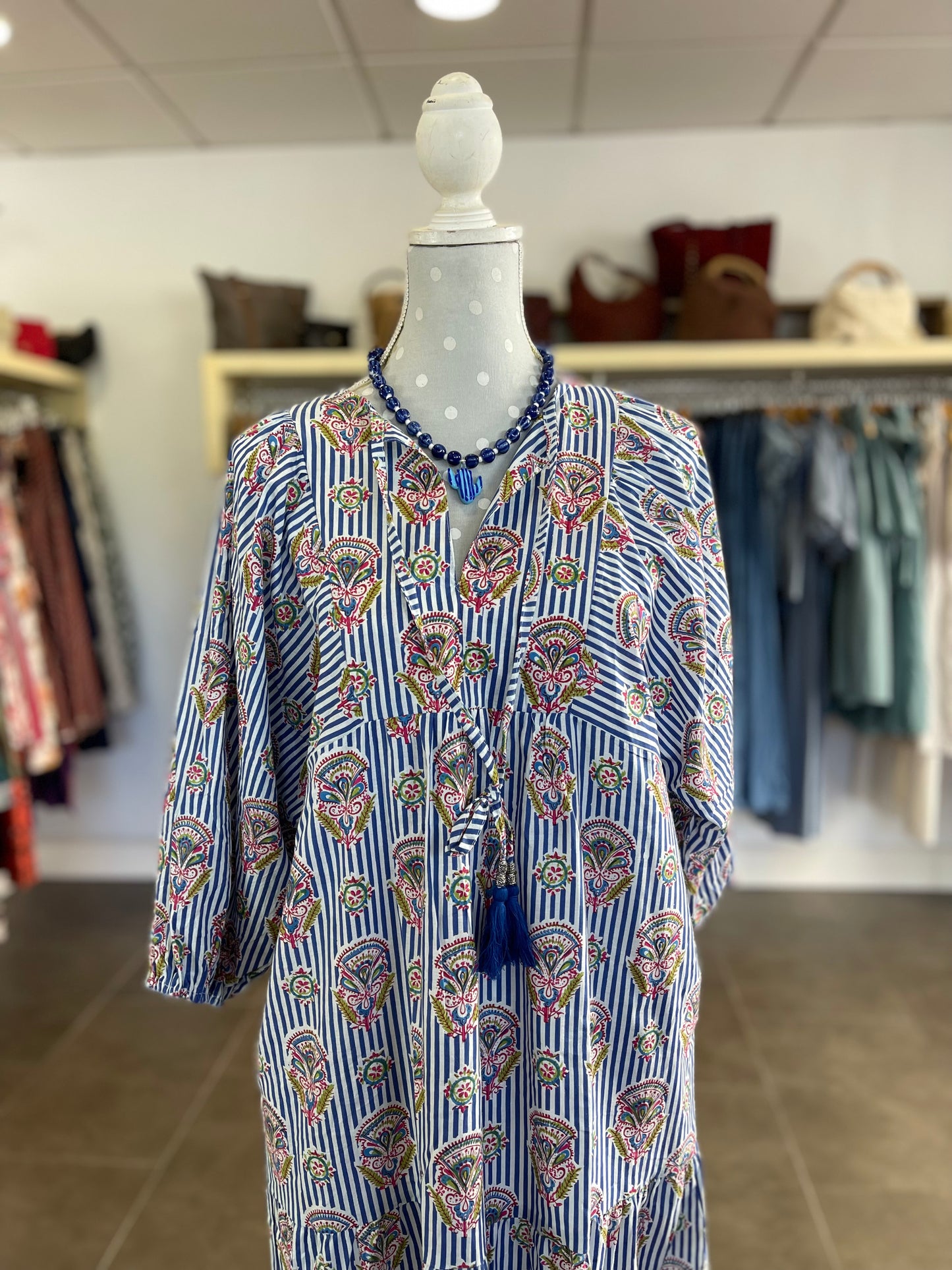 Vestido Indio azul marino