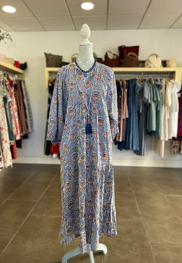 Vestido Indio azul marino