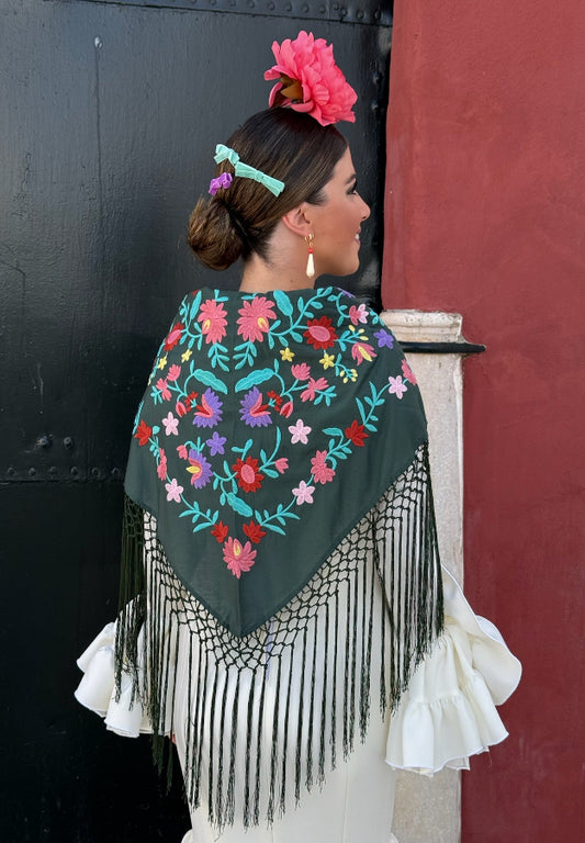 Mantón Marcela verde