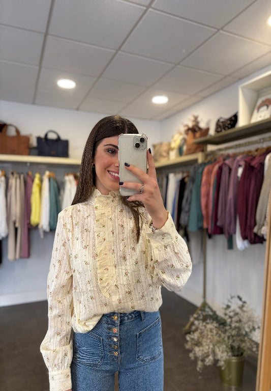 Blusa Beige Estampada