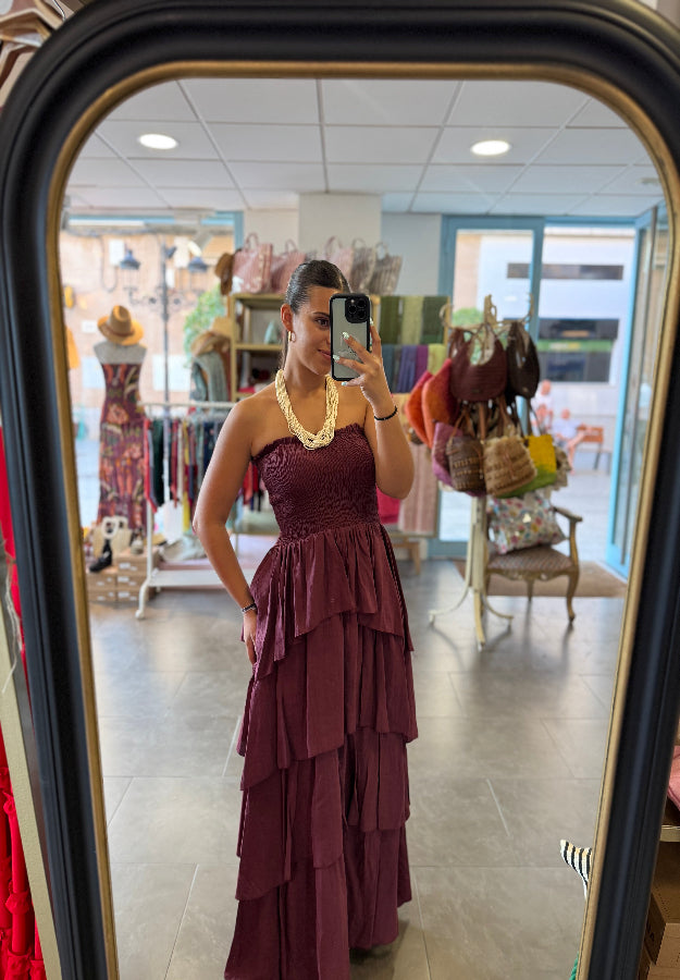 Vestido María Burdeos