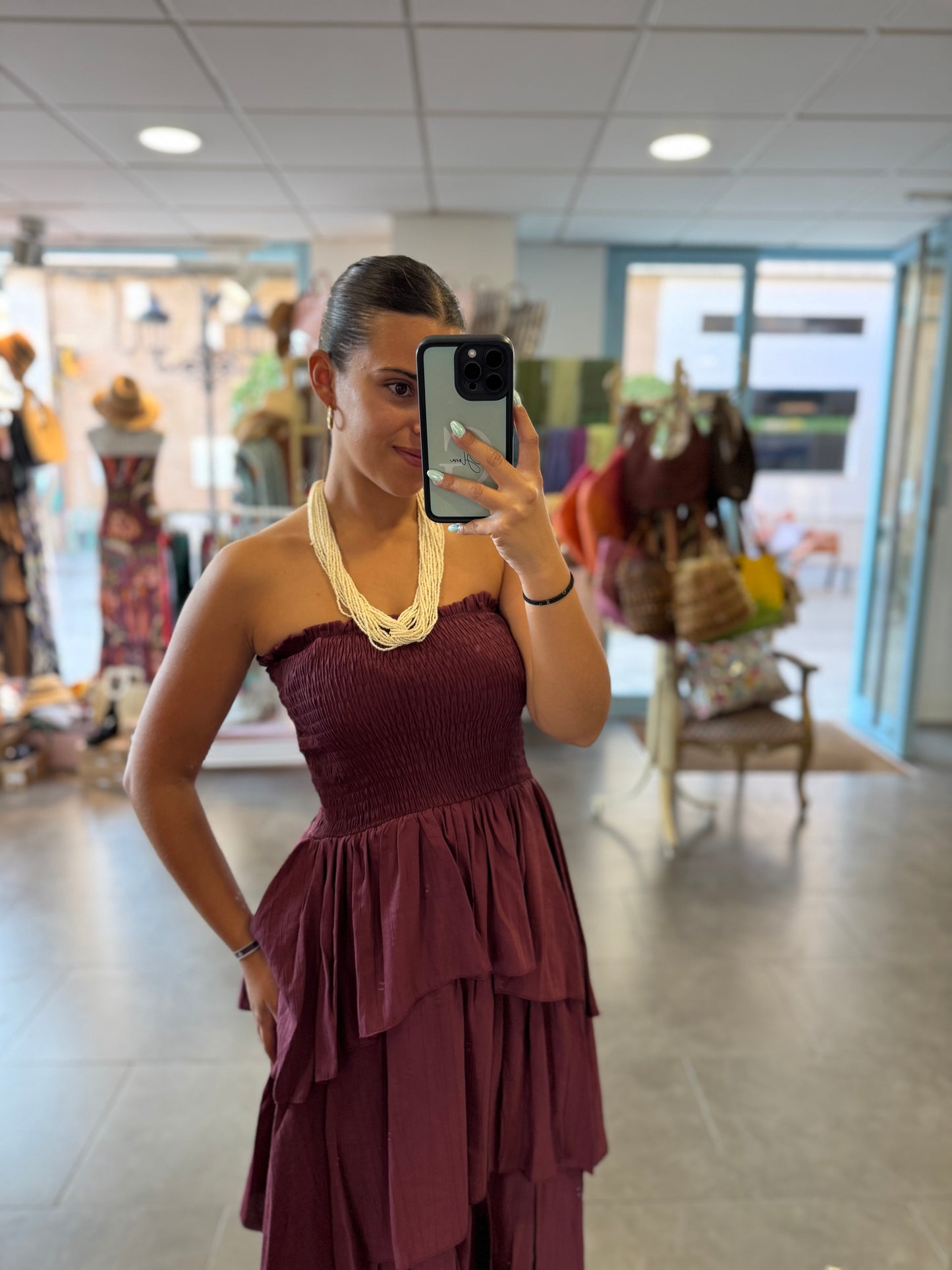 Vestido María Burdeos