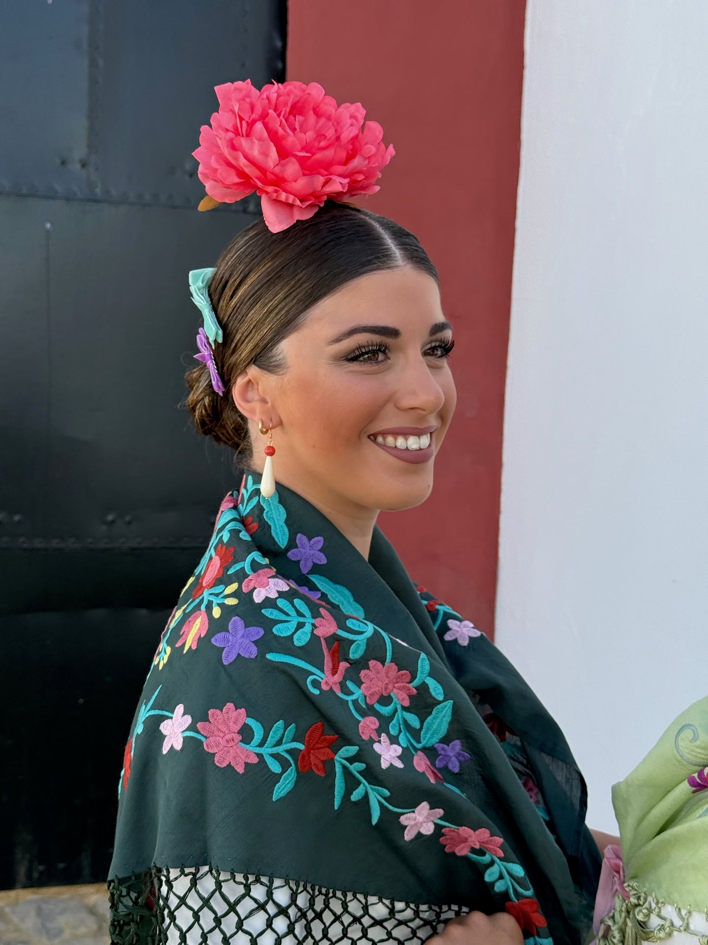 Mantón Marcela verde