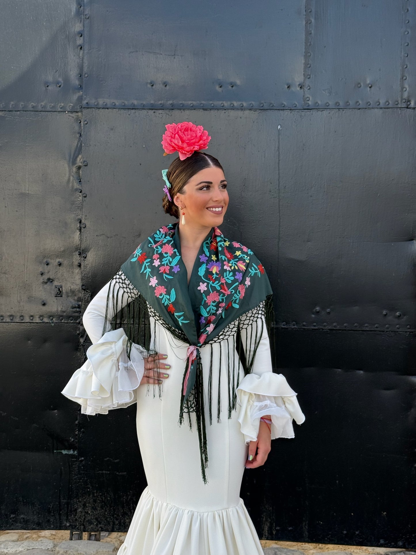 Mantón Marcela verde