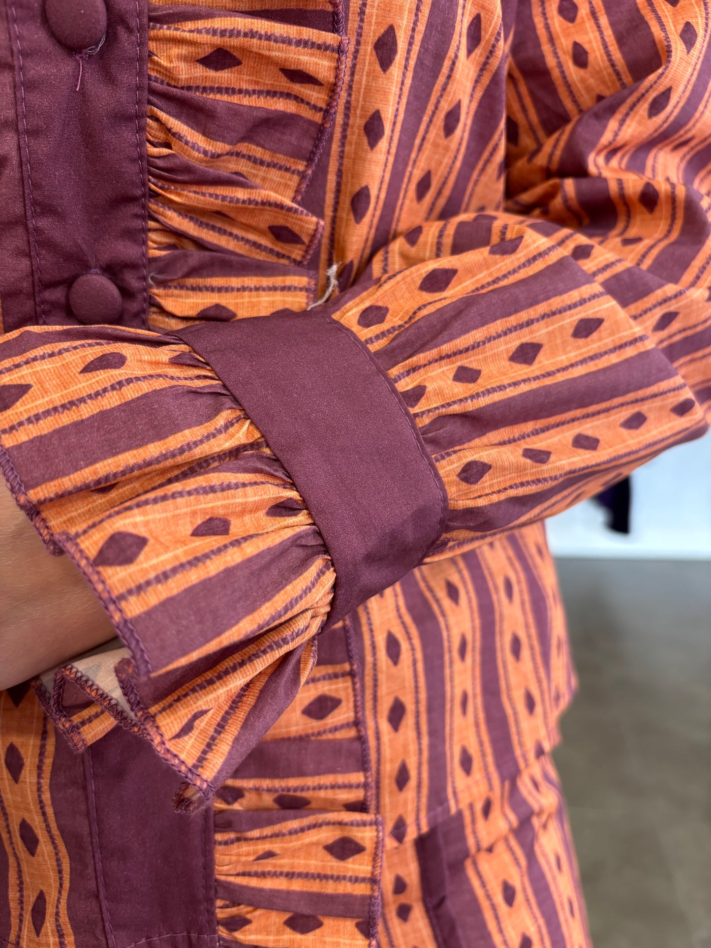 Conjunto Matilda morado y naranja