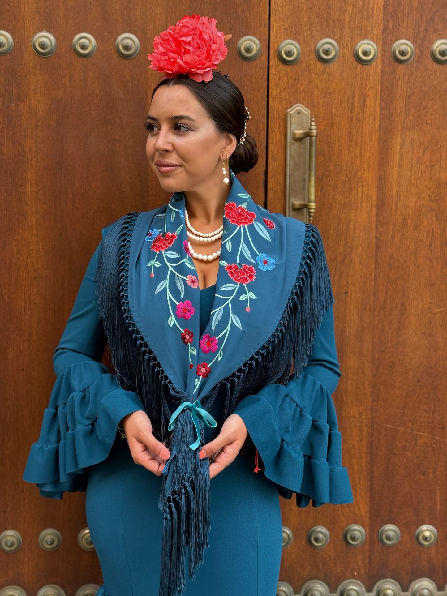 Traje Flamenca Pepa petróleo