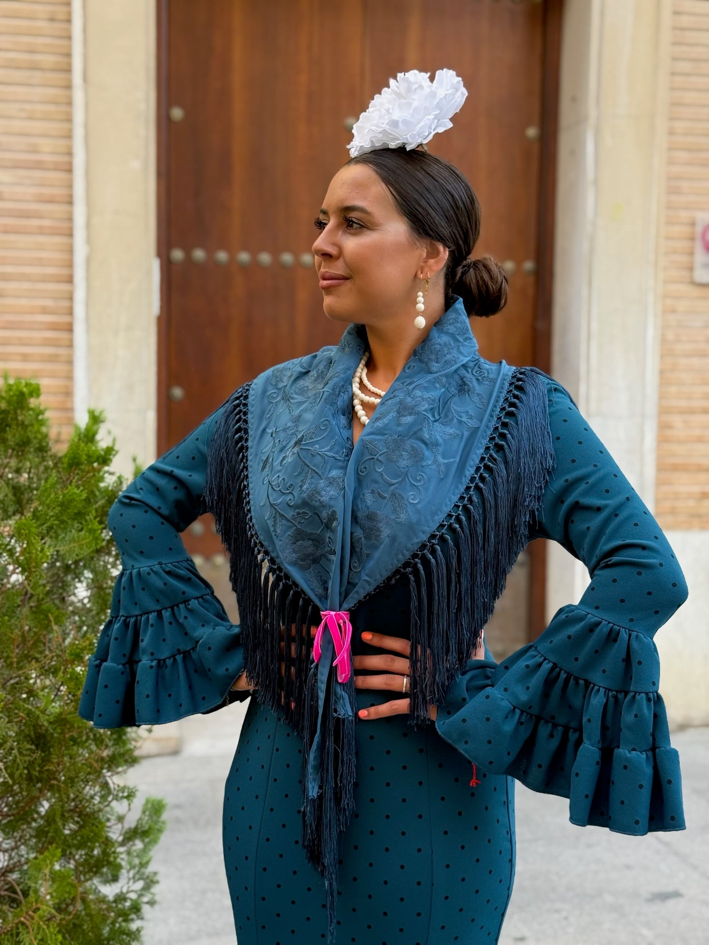 Traje Flamenca Rosario Petróleo