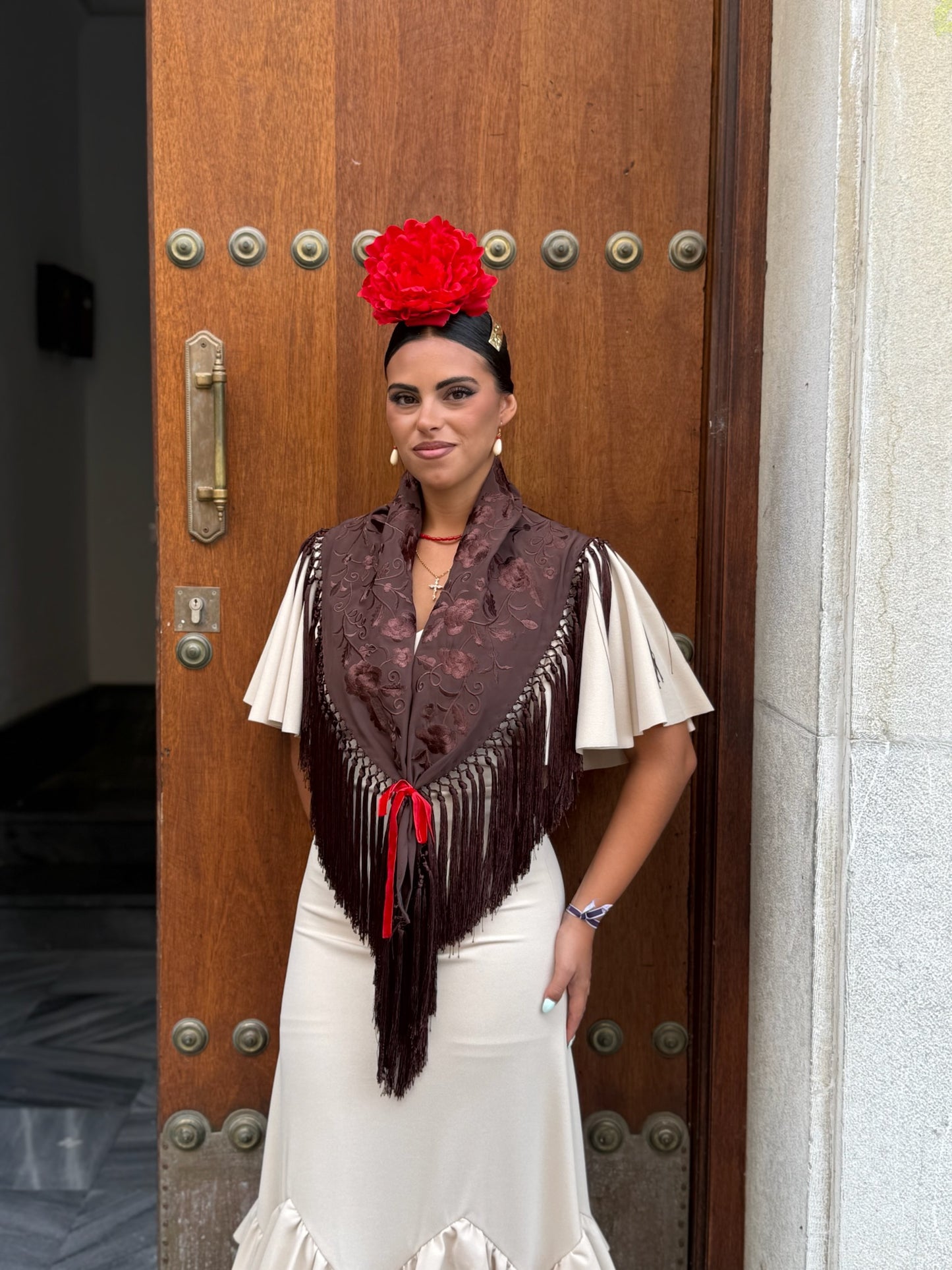 Traje Flamenca Triana Beige