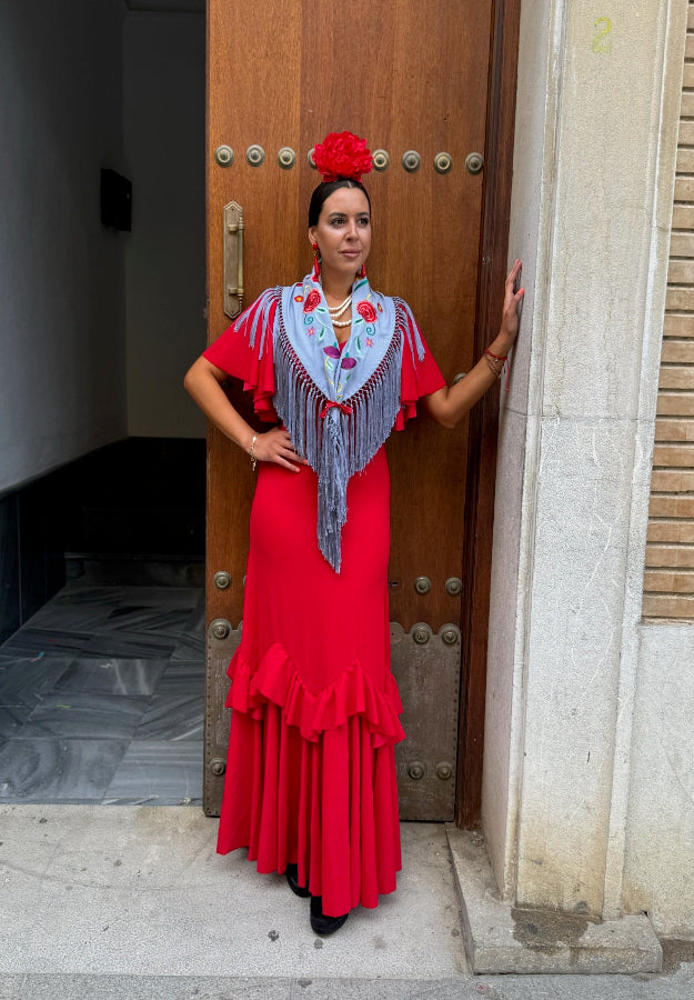 Traje Flamenca Triana Rojo