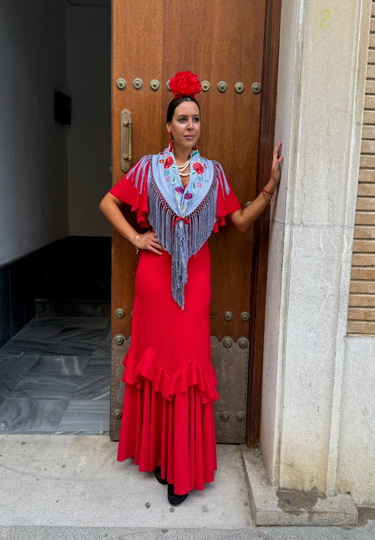 Traje Flamenca Triana Rojo