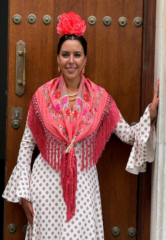 Mantón Lucia Coral