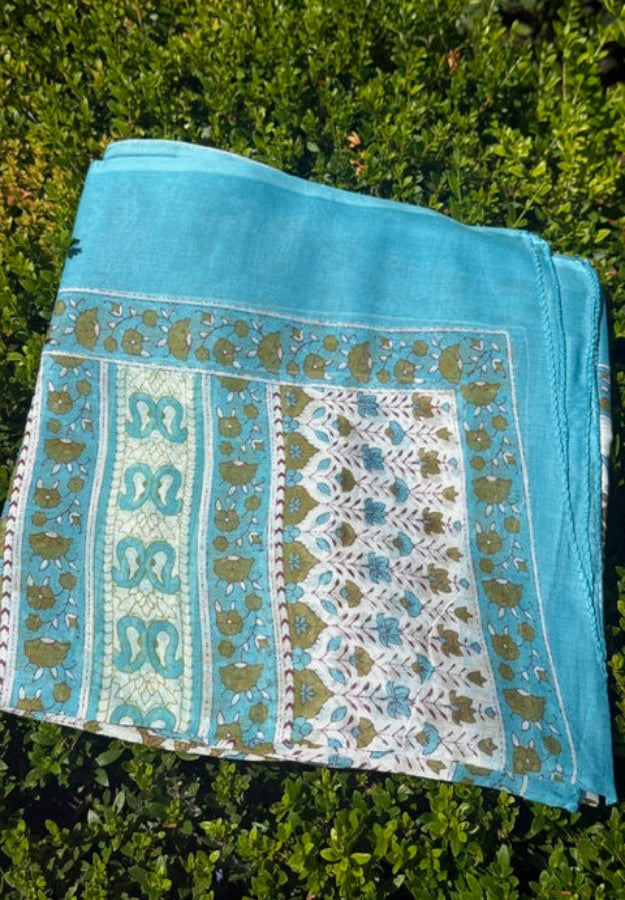 Pareo indio turquesa