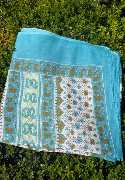 Pareo indio turquesa