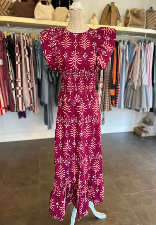 Vestido Olivia buganvilla